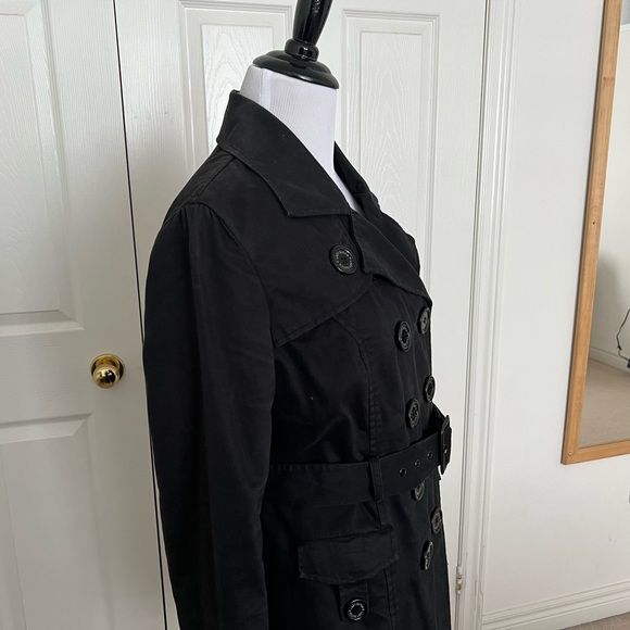 LADY DUTCH black trench coat size small - Picture 4 of 10